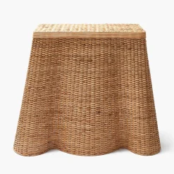 Mrs. Alice Small Vivienne Rattan Scalloped Console Table< Furniture | Furniture