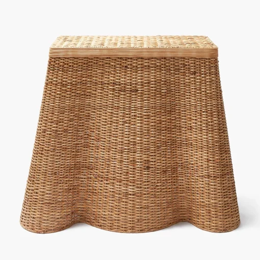 Mrs. Alice Small Vivienne Rattan Scalloped Console Table< Furniture | Furniture