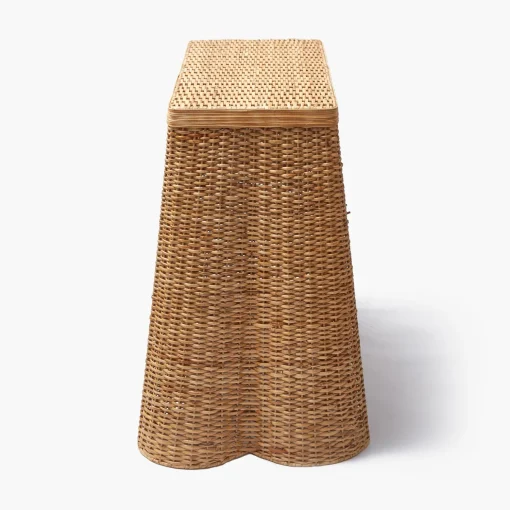 Mrs. Alice Small Vivienne Rattan Scalloped Console Table< Furniture | Furniture