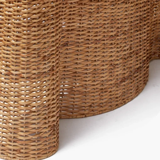 Mrs. Alice Small Vivienne Rattan Scalloped Console Table< Furniture | Furniture