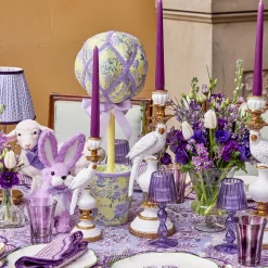 Mrs. Alice Small White Parrot Candle Holder (Pair)< Summer Candleware | Candle Holders