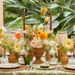 Mrs. Alice Small White Parrot Candle Holder (Pair)< Summer Candleware | Candle Holders