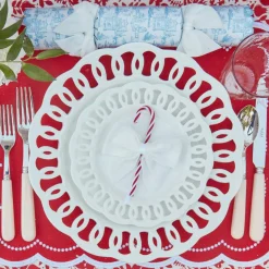 Mrs. Alice Snow White Velvet Napkin Bows (Set of 4)< Napkin Rings & Bows