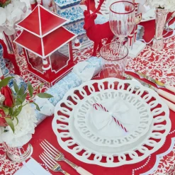 Mrs. Alice Snow White Velvet Napkin Bows (Set of 4)< Napkin Rings & Bows