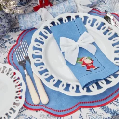 Mrs. Alice Snow White Velvet Napkin Bows (Set of 4)< Napkin Rings & Bows