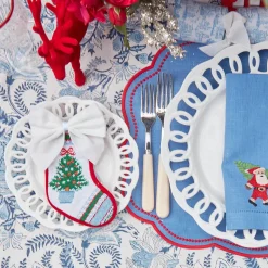 Mrs. Alice Snow White Velvet Napkin Bows (Set of 4)< Napkin Rings & Bows