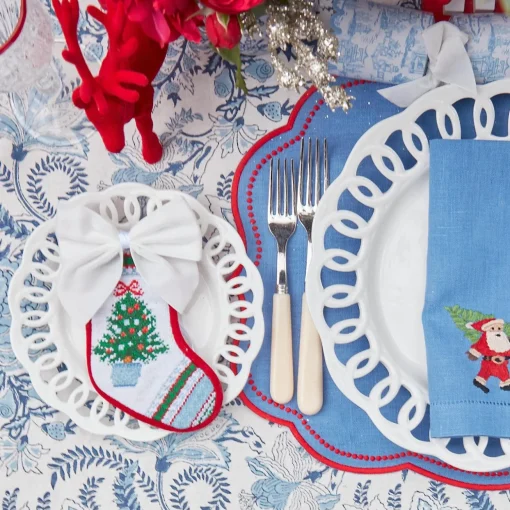 Mrs. Alice Snow White Velvet Napkin Bows (Set of 4)< Napkin Rings & Bows