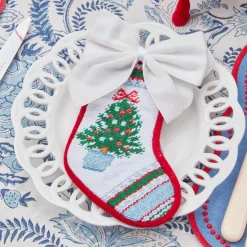 Mrs. Alice Snow White Velvet Napkin Bows (Set of 4)< Napkin Rings & Bows