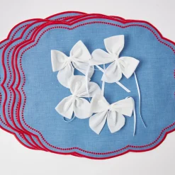 Mrs. Alice Snow White Velvet Napkin Bows (Set of 4)< Napkin Rings & Bows
