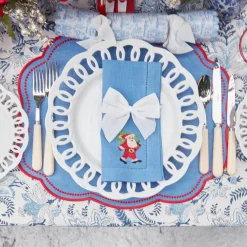 Mrs. Alice Snow White Velvet Napkin Bows (Set of 4)< Napkin Rings & Bows