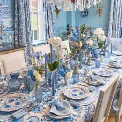 Mrs. Alice Soft Blue Ceramic Bow Candle Holder (Pair)< Summer Candleware | Candle Holders