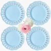 Mrs. Alice Soft Blue Lace Dinner Plates (Set of 4)< Summer Crockery | Dinner Plates