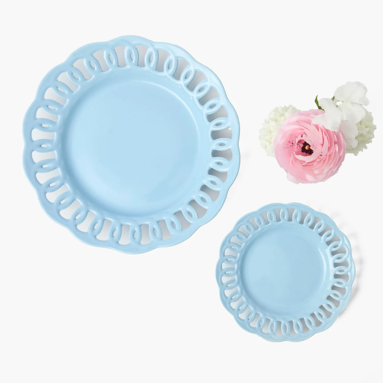 Mrs. Alice Soft Blue Lace Starter Plate< Summer Crockery | Starter Plates
