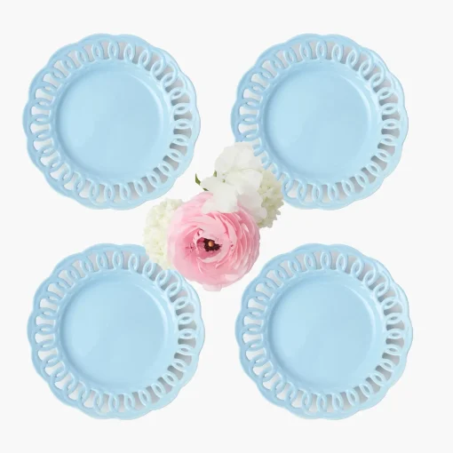 Mrs. Alice Soft Blue Lace Starter Plates (Set of 4)< Summer Crockery | Starter Plates