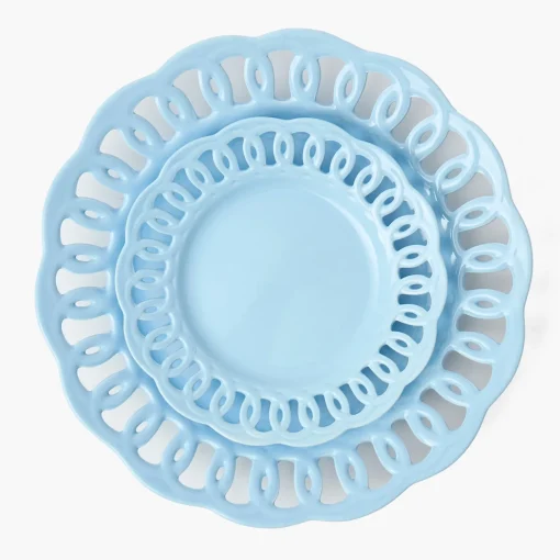 Mrs. Alice Soft Blue Lace Starter Plates (Set of 4)< Summer Crockery | Starter Plates