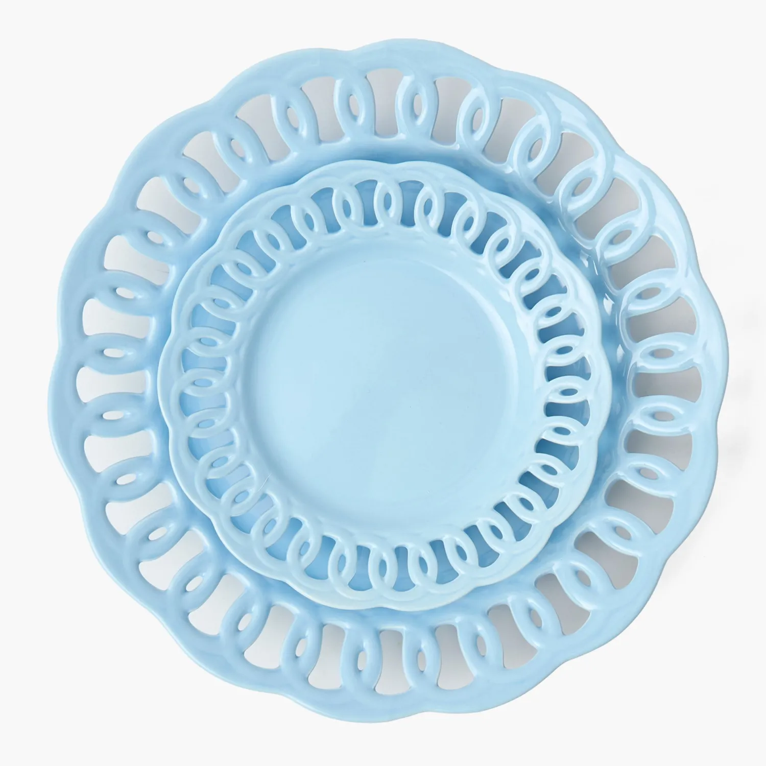 Mrs. Alice Soft Blue Lace Starter Plate< Summer Crockery | Starter Plates