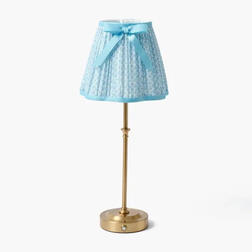 Mrs. Alice Soft Blue Lotus Bow Lampshade (18cm)< Lampshades