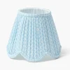 Mrs. Alice Soft Blue Lotus Deep Scalloped Lampshade (18cm)< Lampshades