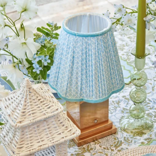 Mrs. Alice Soft Blue Lotus Lampshade (18cm)< Lampshades