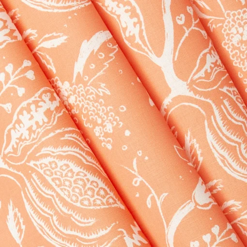 Mrs. Alice Soft Coral Chelsea Square Fabric< Serena Fresson Fabrics