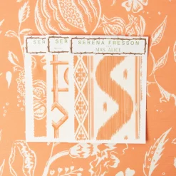Mrs. Alice Soft Coral Chelsea Square Fabric< Serena Fresson Fabrics
