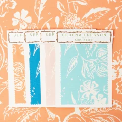 Mrs. Alice Soft Coral Chelsea Square Fabric< Serena Fresson Fabrics