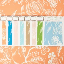 Mrs. Alice Soft Coral Chelsea Square Fabric< Serena Fresson Fabrics