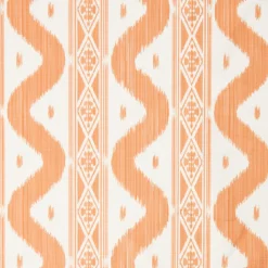 Mrs. Alice Soft Coral Ikat Stripe Fabric< Serena Fresson Fabrics