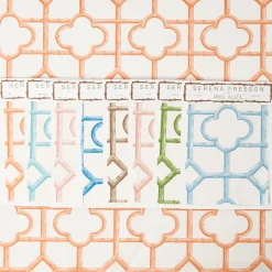 Mrs. Alice Soft Coral Shaded Bamboo Fabric< Serena Fresson Fabrics
