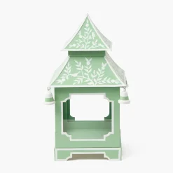 Mrs. Alice Soft Green Chinoiserie Pagoda Lantern< Year-round Decorations | Pagodas & Lanterns