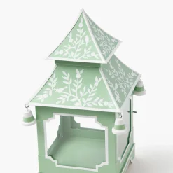 Mrs. Alice Soft Green Chinoiserie Pagoda Lantern< Year-round Decorations | Pagodas & Lanterns