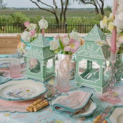 Mrs. Alice Soft Green Chinoiserie Pagoda Lantern< Year-round Decorations | Pagodas & Lanterns