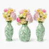 Mrs. Alice Soft Green Hand Painted Tole Bud Vases (Set of 3)< Vases | Vases & Planters