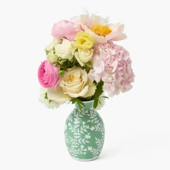 Mrs. Alice Soft Green Hand Painted Tole Bud Vases (Set of 3)< Vases | Vases & Planters
