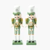 Mrs. Alice Soft Green Nutcracker (Pair)< Christmas Decorations