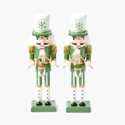 Mrs. Alice Soft Green Nutcracker (Pair)< Christmas Decorations