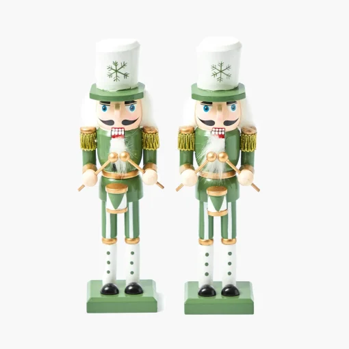 Mrs. Alice Soft Green Nutcracker (Pair)< Christmas Decorations