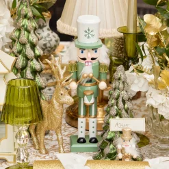 Mrs. Alice Soft Green Nutcracker (Pair)< Christmas Decorations