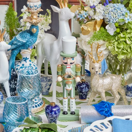Mrs. Alice Soft Green Nutcracker (Pair)< Christmas Decorations