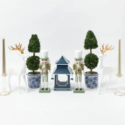 Mrs. Alice Soft Green Nutcracker (Pair)< Christmas Decorations