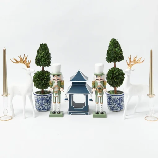 Mrs. Alice Soft Green Nutcracker (Pair)< Christmas Decorations