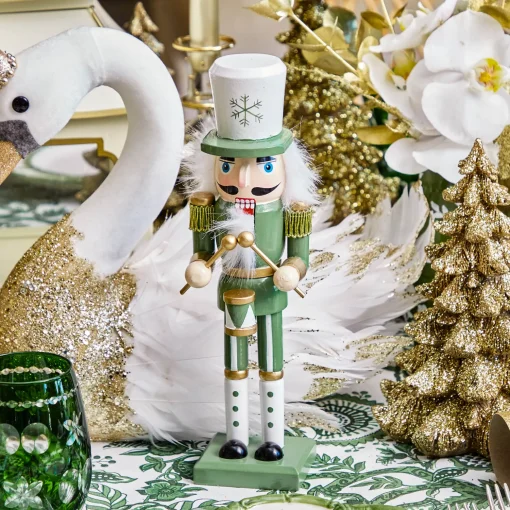Mrs. Alice Soft Green Nutcracker (Pair)< Christmas Decorations