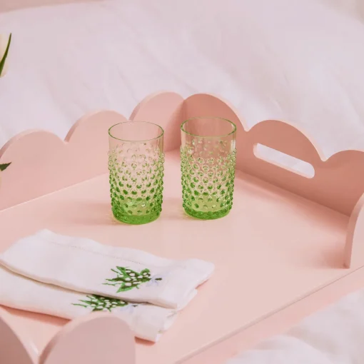 Mrs. Alice Soft Pink Lacquer Breakfast Tray< Trays | For Her