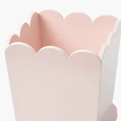 Mrs. Alice Soft Pink Scalloped Lacquer Waste Paper Bin< For Her | Pretty In Pink