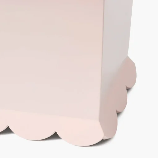 Mrs. Alice Soft Pink Scalloped Lacquer Waste Paper Bin< For Her | Pretty In Pink