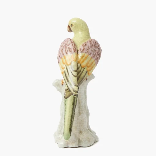 Mrs. Alice Soft Yellow Porcelain Parrot (Pair)< Year-round Decorations