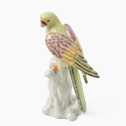 Mrs. Alice Soft Yellow Porcelain Parrot (Pair)< Year-round Decorations