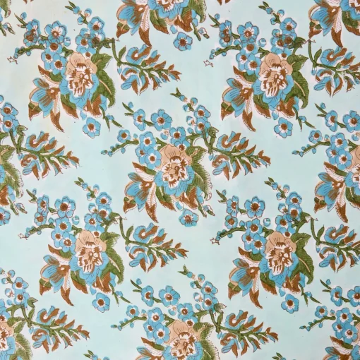 Mrs. Alice Sophia Blockprint Tablecloth< Summer Table Linen | Tablecloths