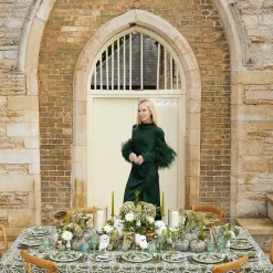 Mrs. Alice Tall Green Velvet Mushrooms (Set of 3)< Year-round Decorations | Autumn Decorations