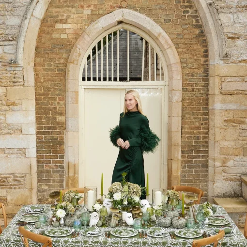 Mrs. Alice Tall Green Velvet Mushrooms (Set of 3)< Year-round Decorations | Autumn Decorations